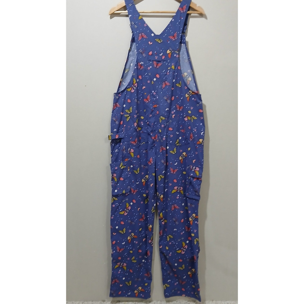 DULUTH TRADING Heirloom Gardening Bib Overalls Small 31 NWT Backyard Bugs - Picture 2 of 16